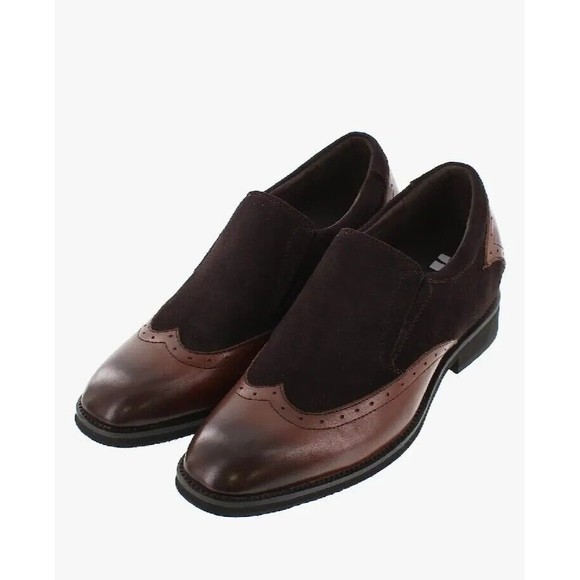 Toto Brown Leather/Suede Elevated Lift Dress Oxfords Shoes Men's 8 NIB